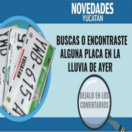 ¿Perdiste tu placa en la lluvia? Usan redes sociales para encontrarlas