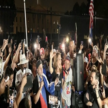 Masiva protesta frente a la Casa Blanca pidiendo a Biden más dureza contra el régimen comunista cubano