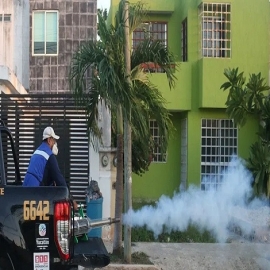 Inician labores de fumigación terrestre en Mérida y municipios costeros del interior del estado como parte del Plan Emergente de Fumigación por la tormenta Cristóbal del Gobierno del Estado