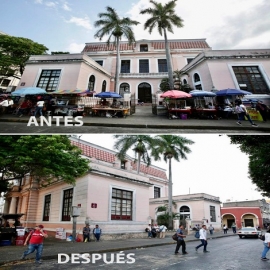 Realizan operativo para liberar de puestos ambulantes varias calles del Centro Histórico