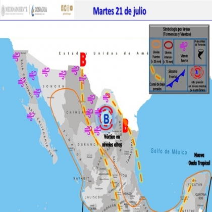 Clima hoy para Cancún y Quintana Roo 21 de julio de 2020