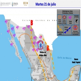 Clima hoy para Cancún y Quintana Roo 21 de julio de 2020