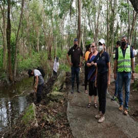Avanza limpieza integral de Puerto Morelos ordenada por Laura Fernández