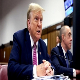 Trump insta a sus seguidores a «protestar pacíficamente» ante inicio de alegatos de su juicio