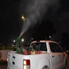 Realiza SSY doble barrido de fumigación en Mérida junto con el Ayuntamiento