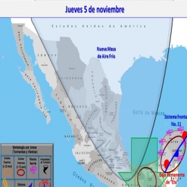 Clima hoy para Cancún y Quintana Roo 5 de noviembre de 2020