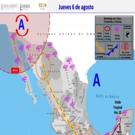 Clima hoy para Cancún y Quintana Roo 6 de agosto de 2020