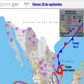 Clima hoy para Cancún y Quintana Roo 18 de septiembre de 2020