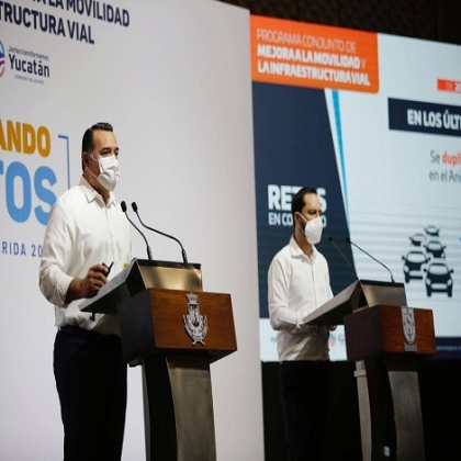 Presentan el Gobernador Mauricio Vila Dosal y el alcalde, Renán Barrera Concha, Programa Conjunto de Mejora a la Movilidad y la Infraestructura Vial en Mérida