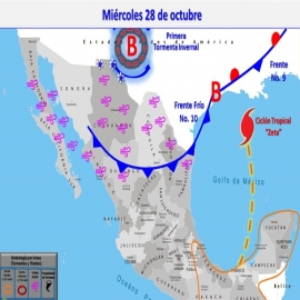 Clima hoy para Cancún y Quintana Roo 28 de octubre de 2020