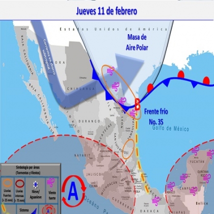 Clima hoy para Cancún y Quintana Roo 11 de febrero de 2021