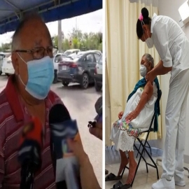 Así se sintió don José, uno de los primeros abuelitos yucatecos en recibir la vacuna