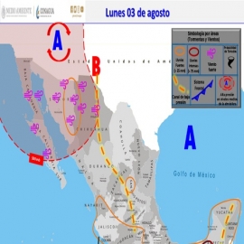 Clima hoy para Cancún y Quintana Roo 3 de agosto de 2020