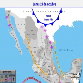 Clima hoy para Cancún y Quintana Roo 19 de octubre de 2020
