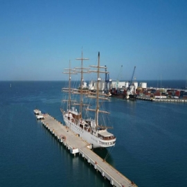 Arriba a Yucatán por primera vez el crucero de vela Sea Cloud Spirit, uno de los más grandes del mundo