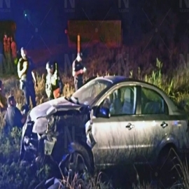 Choque entre un auto y un camión en la Umán-Poxilá deja cuatro lesionados