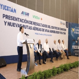 Yucatán, con máximos históricos en llegada de pasajeros y volumen de carga por vía aérea en primer semestre del año
