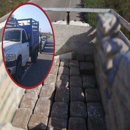 Yucatán: Detienen a chofer; llevaba casi 400 kilos de droga escondidos en bultos de cal