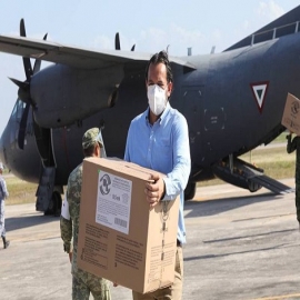 Nuevo cargamento con 16,350 llega a Yucatán para continuar la vacunación contra Coronavirus de adultos de 60 años y más