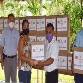Bacalar: Taiwán dona 350 despensas para habitantes afectados por inundaciones