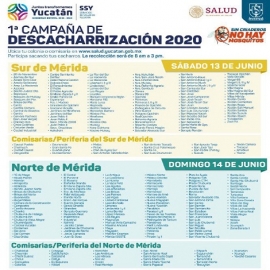 Este fin de semana inicia la campaña de descacharrización en colonias y comisarías de Mérida
