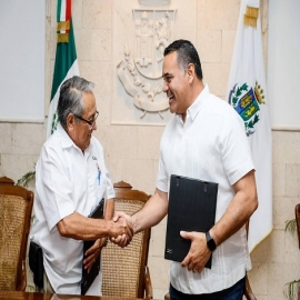 Renán Barrera firma convenio de colaboración con la Liga de Comunidades Agrarias y Sindicatos Campesinos del Estado de Yucatán (CNC)