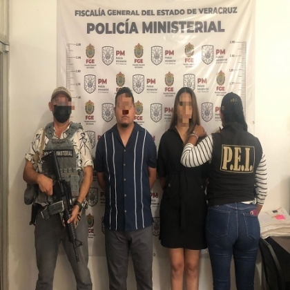 PAREJA CAPTURADA EN VERACRUZ POR HOMICIDIO DE EMPRESARIO EN MÉRIDA