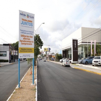 Trabajos de repavimentación de Prolongación Paseo de Montejo están en fase final