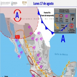 Clima hoy para Cancún y Quintana Roo 17 de agosto de 2020