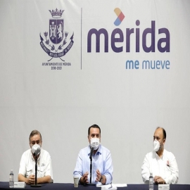 Elevar el nivel de los carriles inferiores, la solución más viable para el problema que representa el distribuidor vial de la Prolongación de Paseo de Montejo, afirma el alcalde Renán Barrera Concha