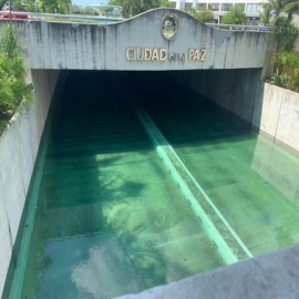Iniciaron los trabajos de rehabilitación del distribuidor vial ubicado en Prolongación de Paseo de Montejo