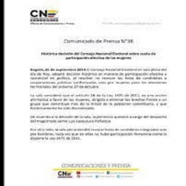 COMUNICADO DE PRENSA