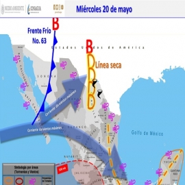 Clima hoy para Cancún y Quintana Roo 20 de mayo de 2020