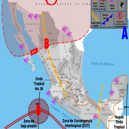 Clima hoy para Cancún y Quintana Roo 13 de agosto de 2020