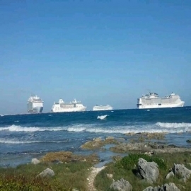 Chetumal: Fuertes vientos ahuyentan a cruceros del Puerto Grand Costa Maya