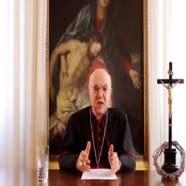 Impactante vídeo de Monseñor Viganó apoyando a Donald Trump: “Juntos estamos todos unidos en la oración y en la santa batalla que estamos llamados a librar”