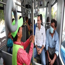 El Gobernador Mauricio Vila Dosal supervisa operación de los nuevos autobuses de la ruta Circuito Metropolitano del Sistema de transporte “Va y ven"