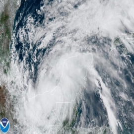 Cristobal ya tocó tierra en la Península de Yucatán