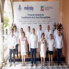 Las alcaldesas y alcaldes metropolitanos en coordinación con el Gobierno del Estado firman convenio para mejorar la calidad de vida de la población