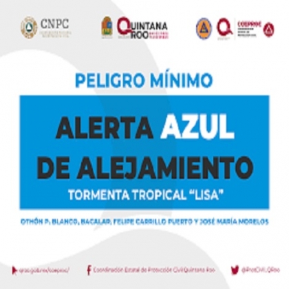 Levantamiento del Puesto de Mando de Monitoreo por la Tormenta Tropical "Lisa". Alerta azul Alejamiento.