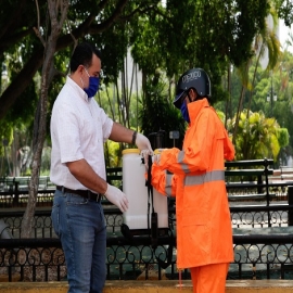 El alcalde Renán Barrera refuerza medidas de seguridad e higiene en la recolección de basura ante el Covid-19