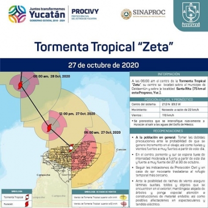 Boletín de ciclones tropicales activos, Tormenta Tropical "ZETA"