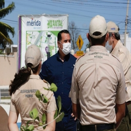 Los guardaparques consolidan a Mérida como un municipio con espacios públicos seguros para la convivencia familiar y vecinal, dice el alcalde Renán Barrera