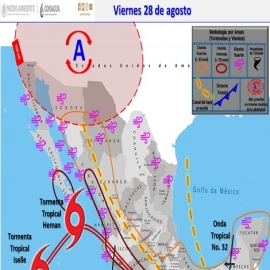 Clima hoy para Cancún y Quintana Roo 28 de agosto de 2020