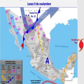 Clima hoy para Cancún y Quintana Roo 9 de noviembre de 2020