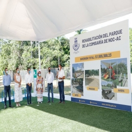 Con acciones inclusivas que promuevan el bien común, el Gobernador Mauricio Vila Dosal y el alcalde de Mérida, Renán Barrera Concha, entregan obras en la comisaría de Noc Ac
