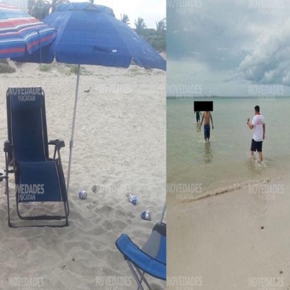 Policía retira a vacacionistas de las playas de Progreso