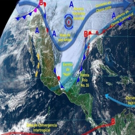 Frente frío No. 35 dejará fuertes lluvias en Cancún