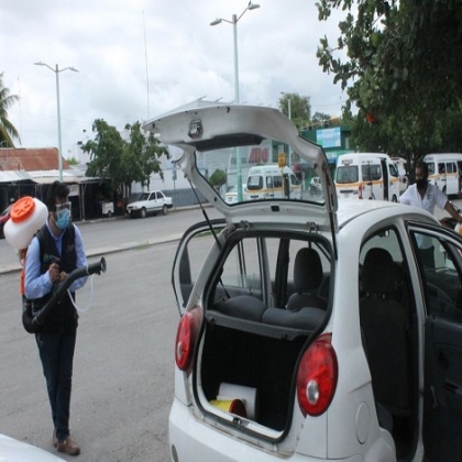Transporte público de Chetumal vuelve a blindarse contra el COVID-19