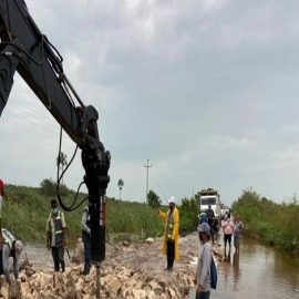 Yucatán: Reparan la carretera que conecta a Panabá y San Felipe; afectada desde Gamma